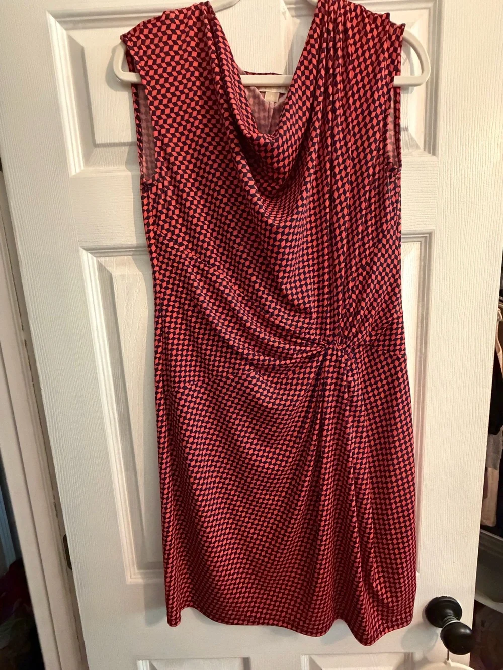 Michael Kors Orange/Navy Blue Check game day dress XL 🧡💙🍁🍂